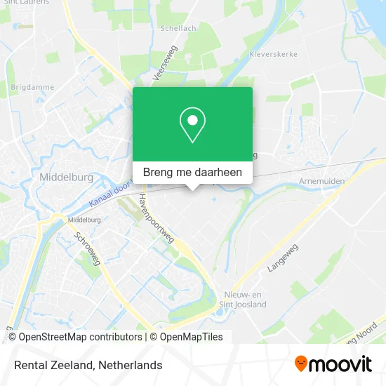 Rental Zeeland kaart