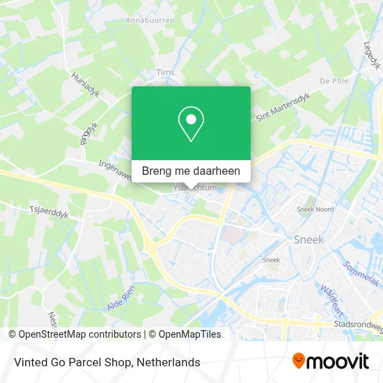 Vinted Go Parcel Shop kaart