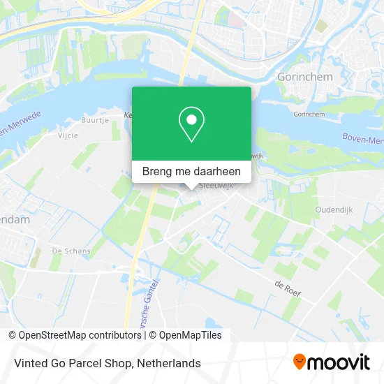 Vinted Go Parcel Shop kaart