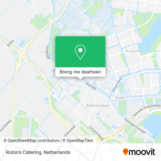 Robin's Catering kaart