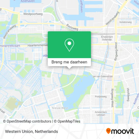 Western Union kaart