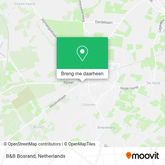B&B Bosrand kaart