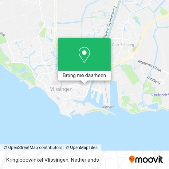Kringloopwinkel Vlissingen kaart