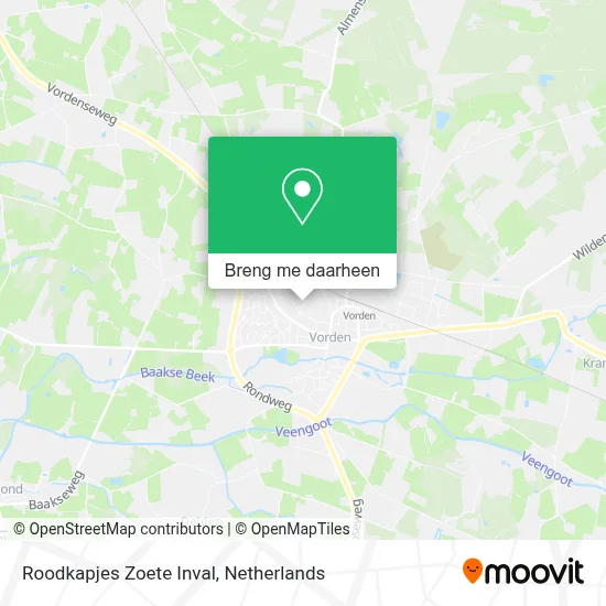 Roodkapjes Zoete Inval kaart