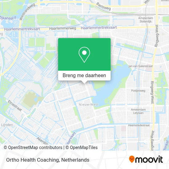 Ortho Health Coaching kaart