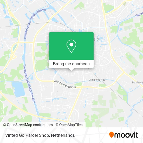 Vinted Go Parcel Shop kaart