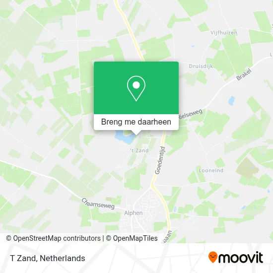 T Zand kaart