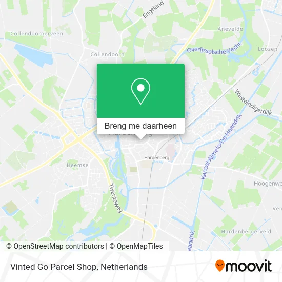 Vinted Go Parcel Shop kaart