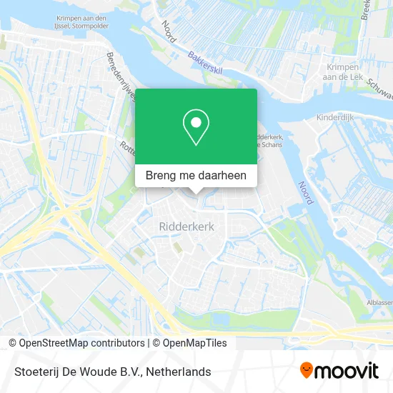 Stoeterij De Woude B.V. kaart
