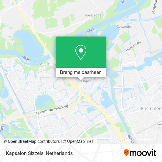 Kapsalon Sizzels kaart