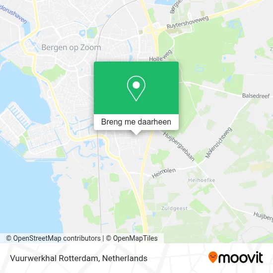Vuurwerkhal Rotterdam kaart