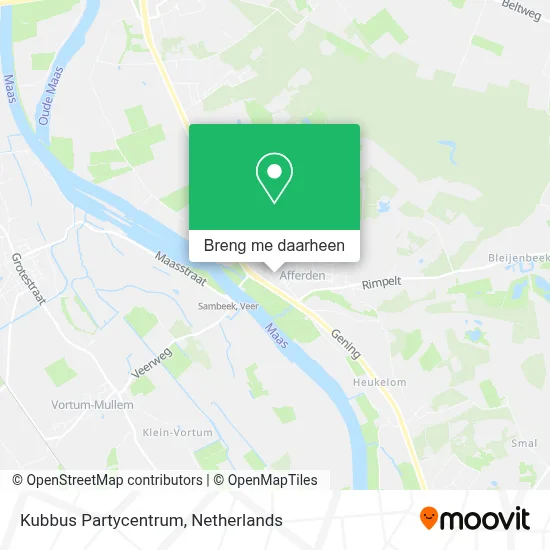 Kubbus Partycentrum kaart