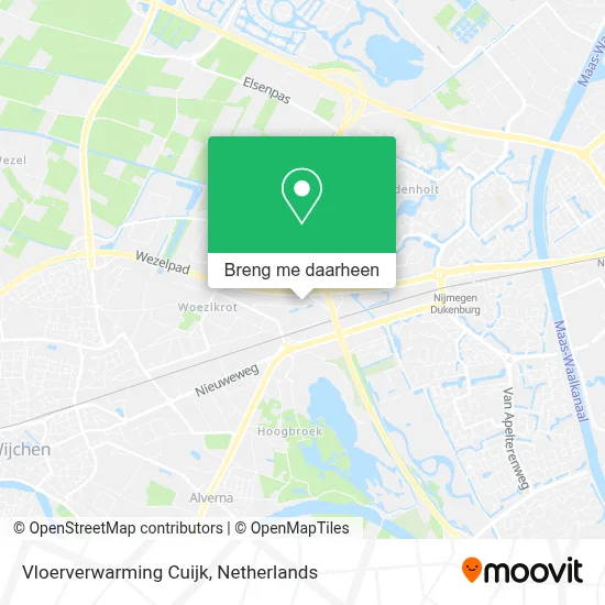 Vloerverwarming Cuijk kaart