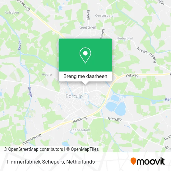 Timmerfabriek Schepers kaart