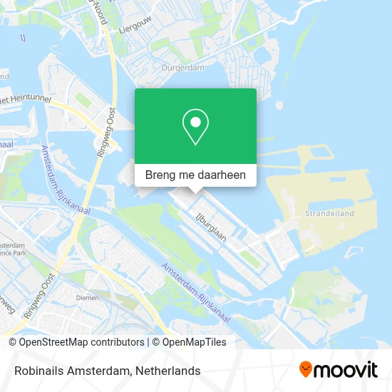 Robinails Amsterdam kaart