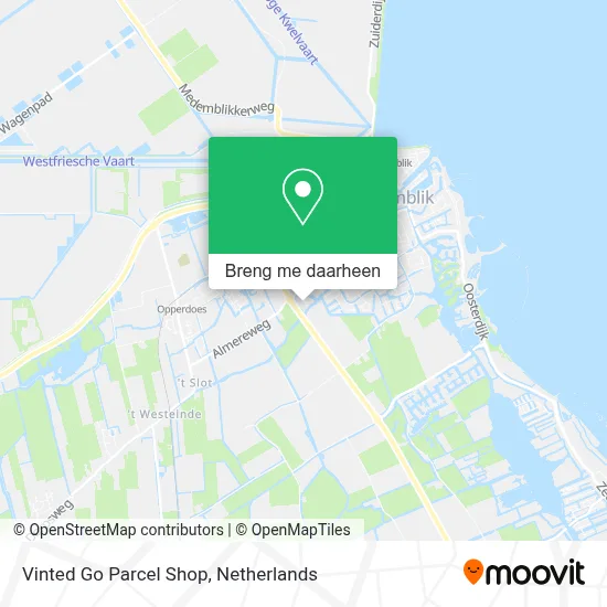 Vinted Go Parcel Shop kaart