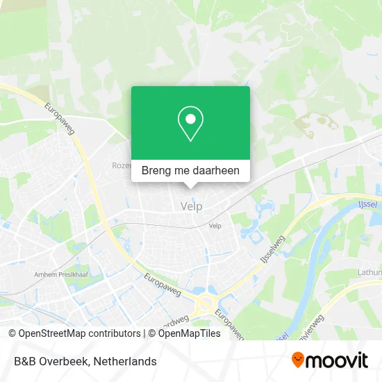 B&B Overbeek kaart