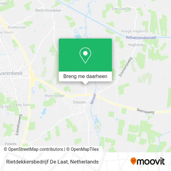 Rietdekkersbedrijf De Laat kaart