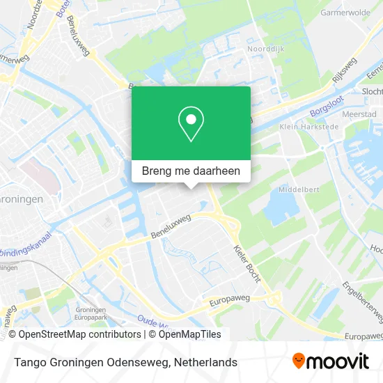 Tango Groningen Odenseweg kaart