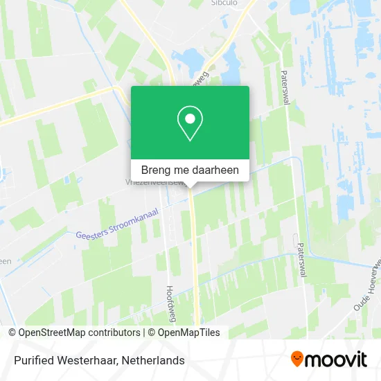 Purified Westerhaar kaart