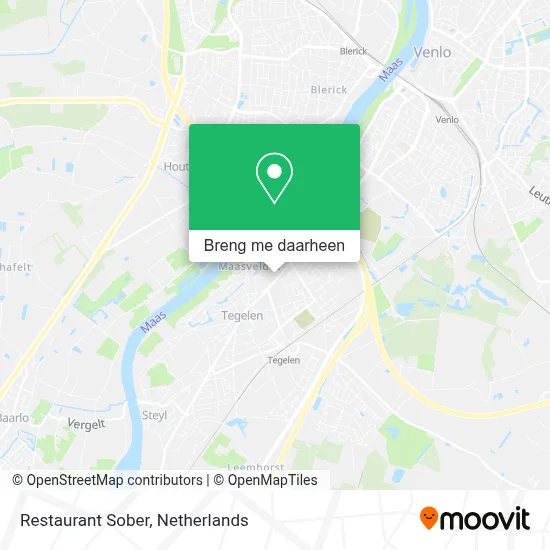 Restaurant Sober kaart