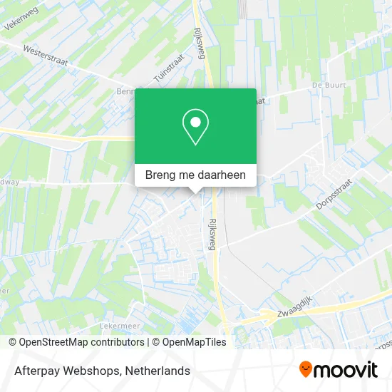 Afterpay Webshops kaart