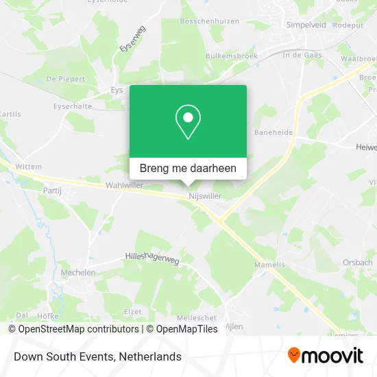 Down South Events kaart