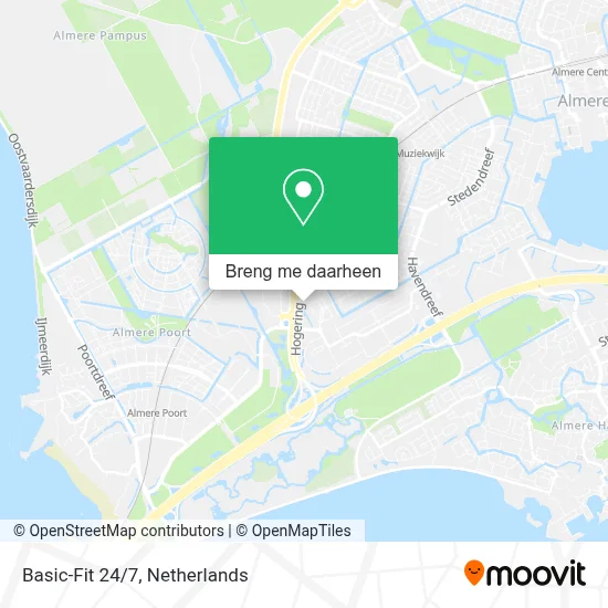 Basic-Fit 24/7 kaart