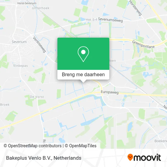 Bakeplus Venlo B.V. kaart