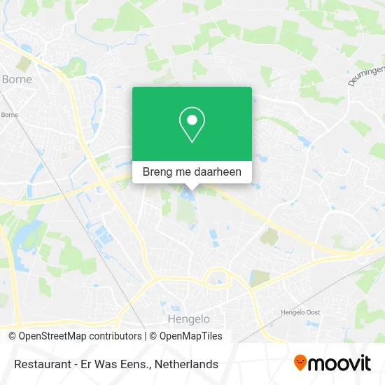 Restaurant - Er Was Eens. kaart