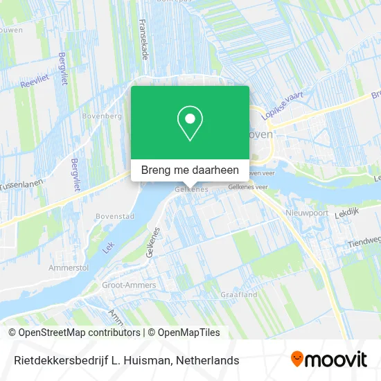 Rietdekkersbedrijf L. Huisman kaart