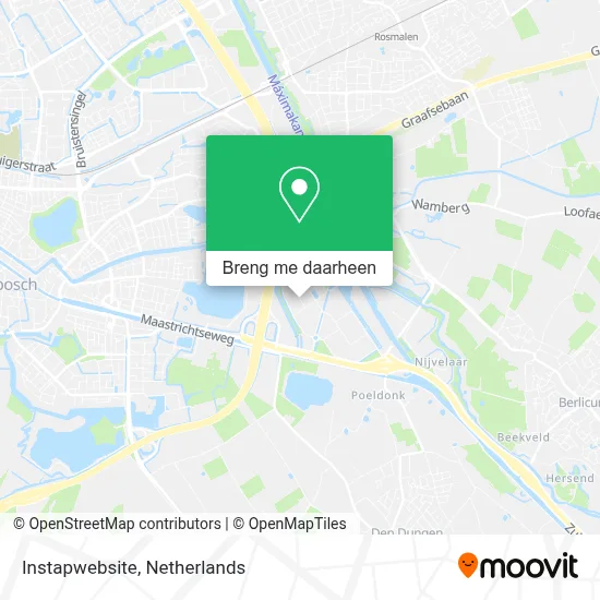 Instapwebsite kaart