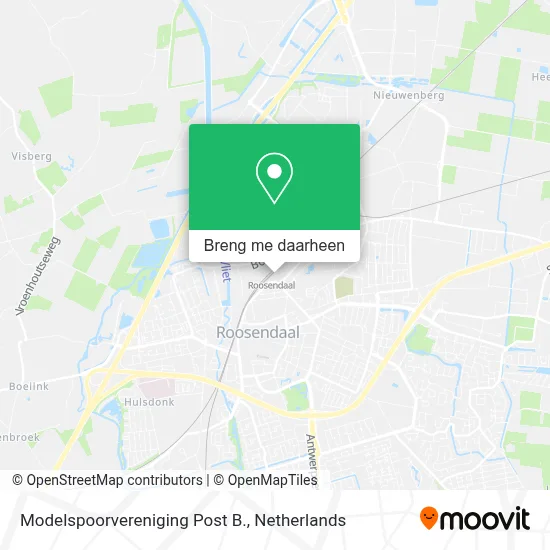 Modelspoorvereniging Post B. kaart