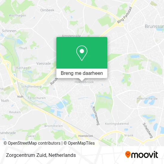 Zorgcentrum Zuid kaart