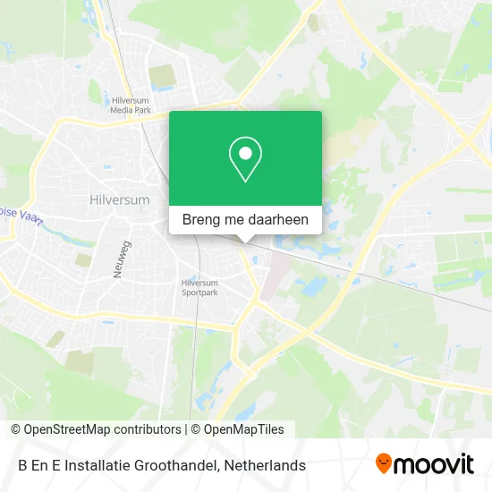 B En E Installatie Groothandel kaart