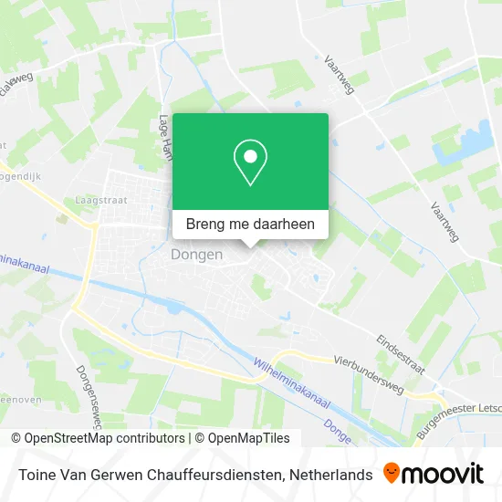 Toine Van Gerwen Chauffeursdiensten kaart