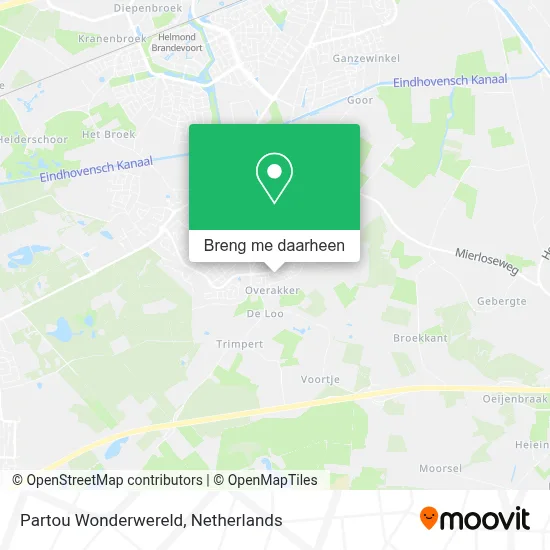 Partou Wonderwereld kaart