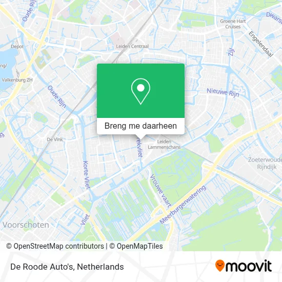 De Roode Auto's kaart