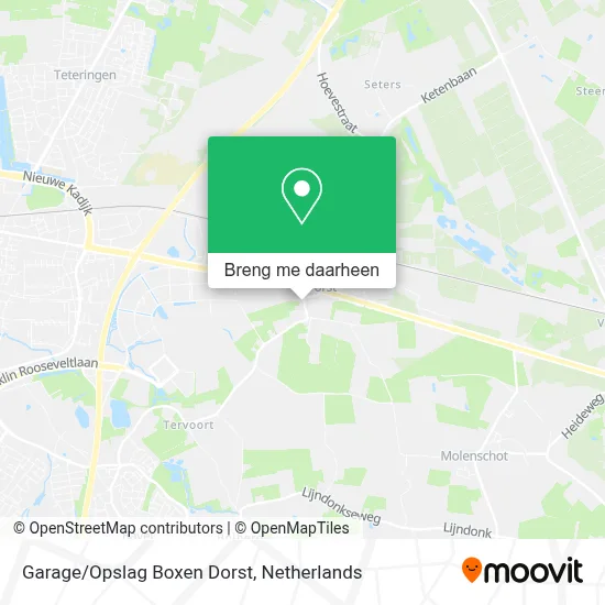 Garage/Opslag Boxen Dorst kaart