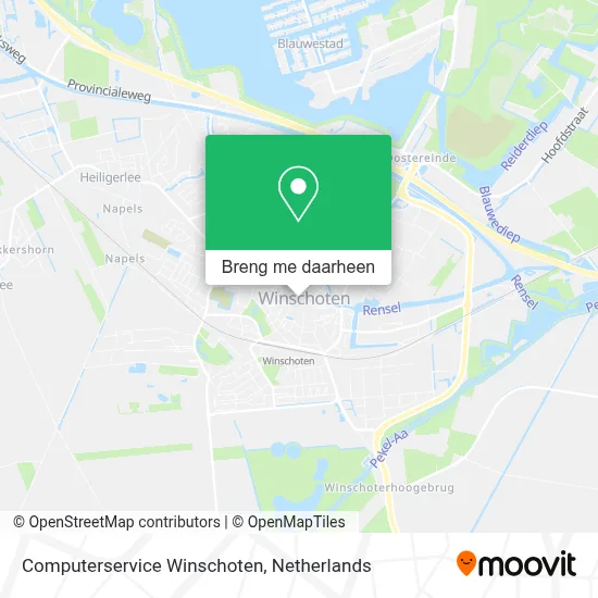 Computerservice Winschoten kaart