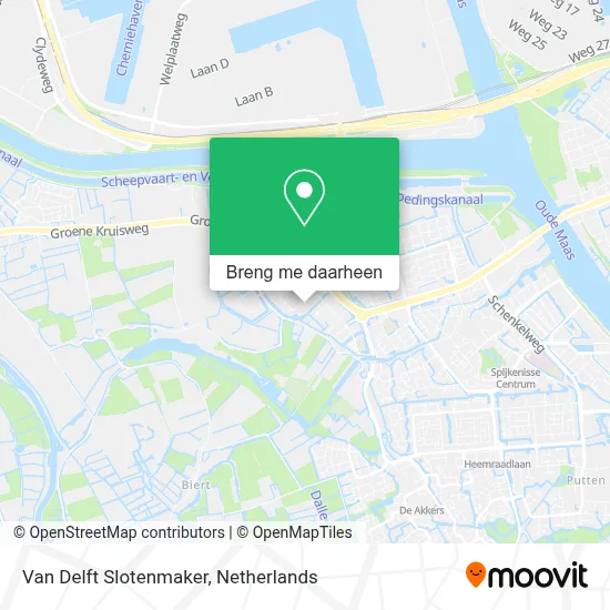 Van Delft Slotenmaker kaart