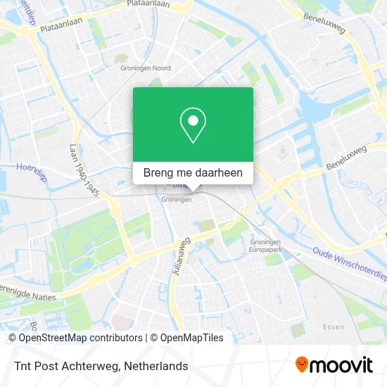Tnt Post Achterweg kaart