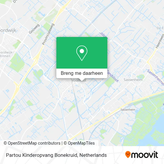 Partou Kinderopvang Bonekruid kaart