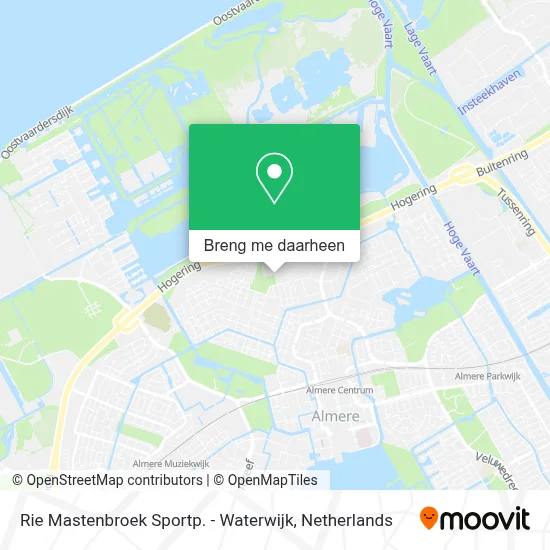 Rie Mastenbroek Sportp. - Waterwijk kaart