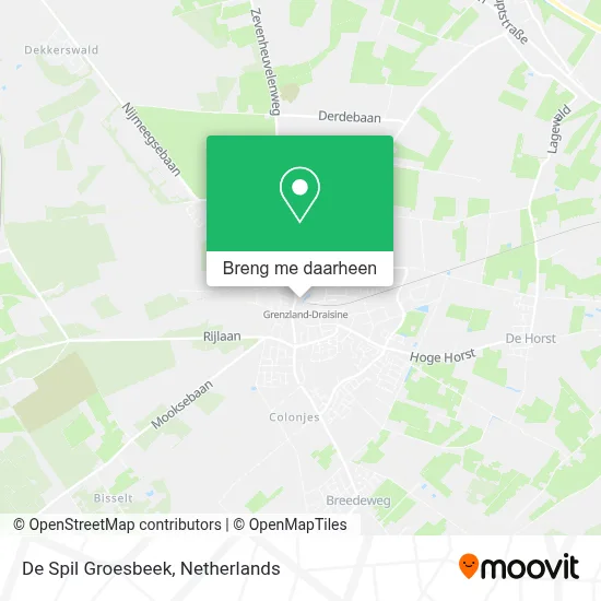 De Spil Groesbeek kaart