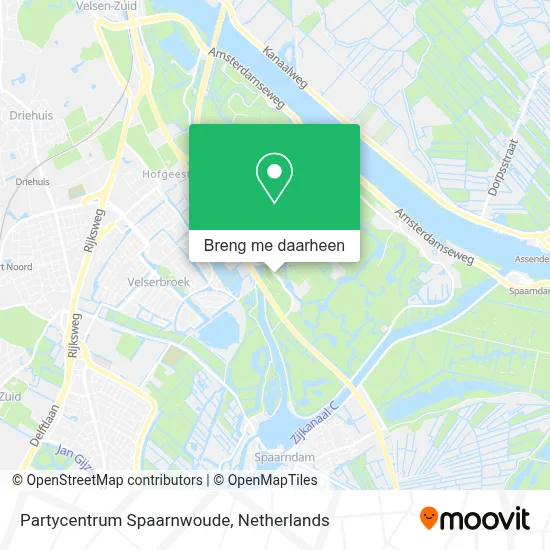 Partycentrum Spaarnwoude kaart