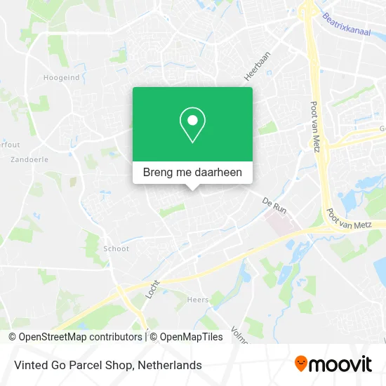 Vinted Go Parcel Shop kaart