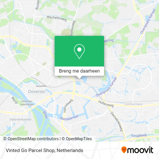 Vinted Go Parcel Shop kaart