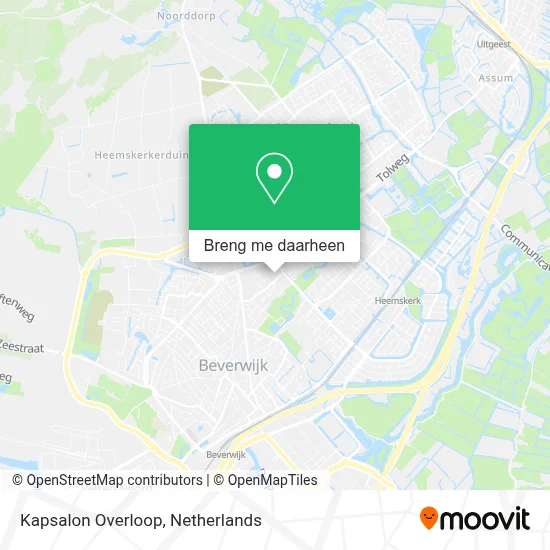 Kapsalon Overloop kaart