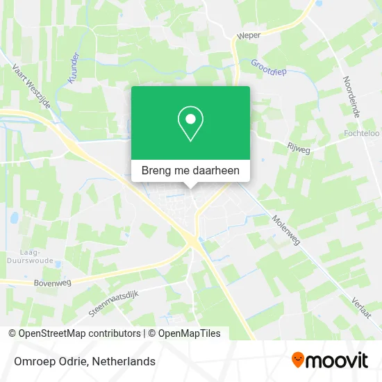 Omroep Odrie kaart